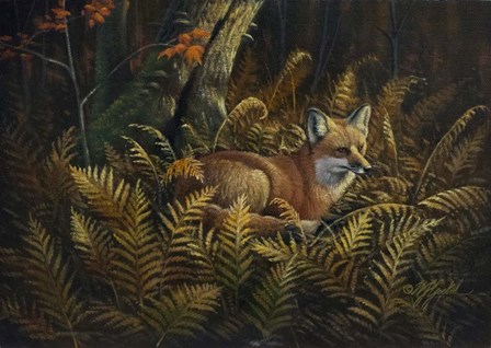Bed of Ferns by Wilhelm J. Goebel art print