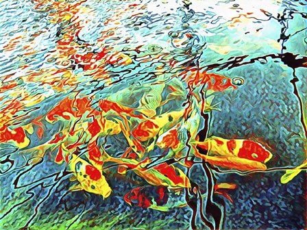 Koi Carp Abstraction by Dorothy Berry-Lound art print