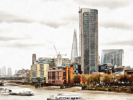 South Bank River Thames by Dorothy Berry-Lound art print