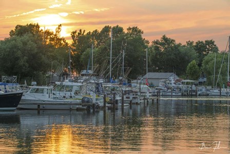 Harbor At Sundown by 5fishcreative art print