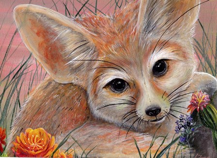 Fennec Fox by Greg Farrugia art print