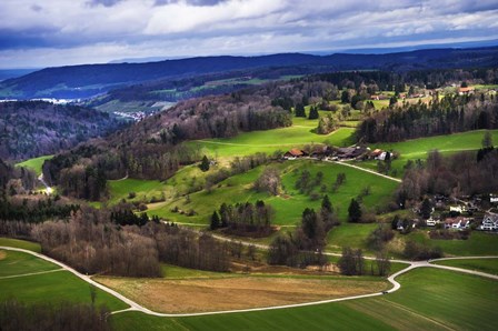 Aerial View of the Hills Near Zurich by Jenny Rainbow Fine Art art print