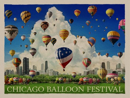 Chicago Baloon Fest by Old Red Truck art print